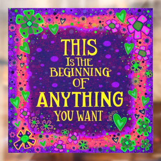 どんなものでもあなたが望む “Inspirivity” ウィンドウステッカー ウィンドウサイン (シート2)