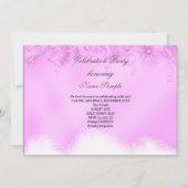 どんなイベントでも使えるピンクのマルガリータ ハイヒール パーティー 招待状 (裏面)