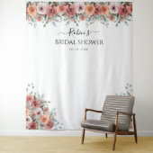 どんなイベントでも使える、ソフトピンクとピーチとミントの花の写真用背景 タペストリー (インサイチュ)