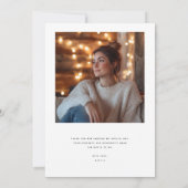 どんなイベントでも使える ラブ&サンクス 2 フォト ブライダル シャワー サンキューカード (裏面)