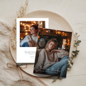 どんなイベントでも使える ラブ&サンクス 2 フォト ブライダル シャワー サンキューカード