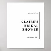 どんなイベントにも、エレガントでモダンなミニマルなウェルカムサイン ポスター (正面)