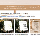 どんなイベントにも、エレガントでモダンなミニマルデザインのウェルカムサイン ポスター