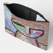 どんなオリジナル抽象芸術アート アクセサリーポーチ (見開き)