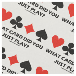 どんなカードをちょうど遊びましたか。 4つのカードのスーツのユーモア ファブリック