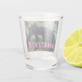 どんなバーグラス、ヴィンテージ変更アート、おもしろいの女の子 ショットグラス (裏面)