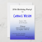 どんなパーティーでもお祝いブルー 招待状 (裏面)