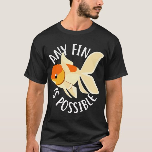 どんなヒレもあり得る金魚 Tシャツ (正面)