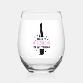 どんなユーモアにもリースリングあり ステムなしワイングラス (正面)