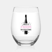 どんなユーモアにもリースリングあり ステムなしワイングラス (裏面)