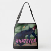 どんなヴィンテージポートレートピンクグラフィティウィメンズ クロスボディバッグ (裏面)