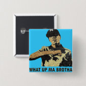 どんな上りMa Brotha -落書きの芸術のヒップホップか 缶バッジ (正面&裏面)
