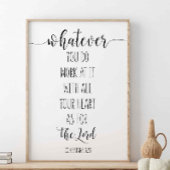 どんな仕事でも，コロサイ人への手紙第3章23節 ポスター