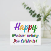 どんな休日を祝うカラフルな幸せ! シーズンポストカード (スタンド正面)