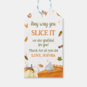 どんな切り方でもパンプキン 感謝祭 ギフトタグ (正面)