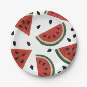 どんな切り方でもメロンがテーマのパーティー ペーパープレート (正面)