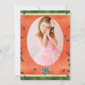 どんな切り方でもメロンが主役の誕生日パーティー 招待状 (裏面)