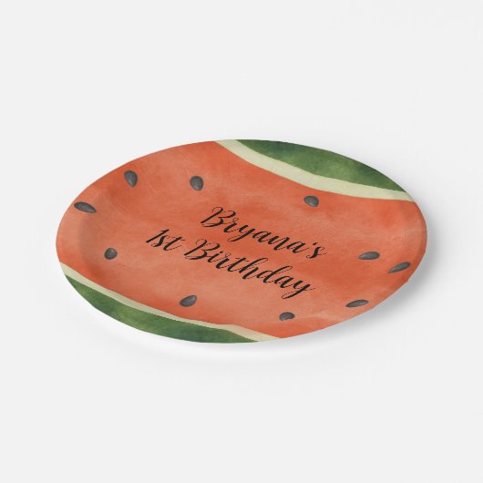 どんな切り方でもメロンが美味しい夏のパーティー ペーパープレート (アングル)