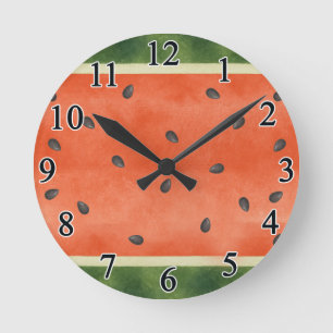 どんな切り方でもメロンな夏のフルーツ ラウンド壁時計