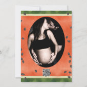 どんな切り方でもメロン 赤ちゃんの歓迎会 招待状 (裏面)