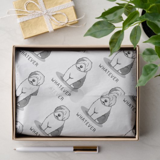 どんな古い英語のシェプドッグ(グレー1)おもしろい犬 薄葉紙 (ギフト)