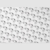 どんな古い英語のシェプドッグ(グレー1)おもしろい犬 薄葉紙 (正面)