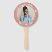 どんな名言 2 枚の写真 ピンクのバラ ゴールド 現代の卒業式 ハンドファン (裏面)