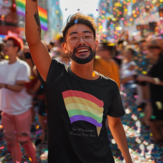 どんな味でもレインボーコーンパーソナライズされただ Tシャツ