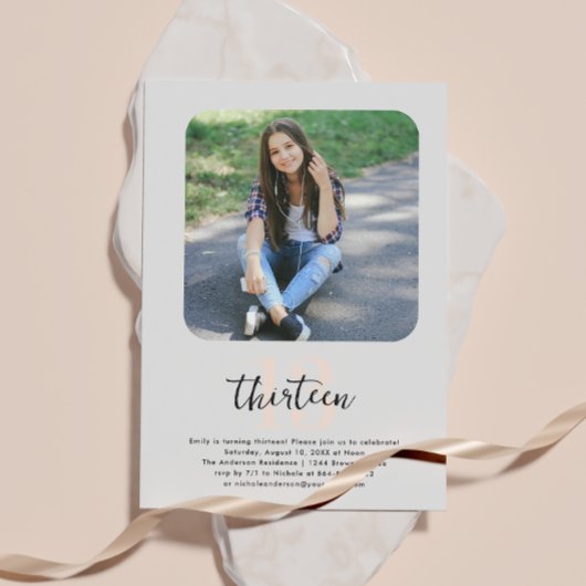 どんな年でも | シンプルフォト誕生日パーティー 招待状