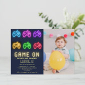 どんな年のビデオゲームの写真の誕生日 招待状 (スタンド正面)