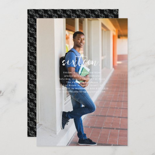 どんな年も | シンプルフォト誕生日パーティー 招待状 (正面/裏面)