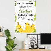 どんな年齢でもバナナのお誕生日パーティー ポスター (ホームオフィス)