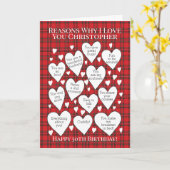 どんな年齢でも使える タルタン・プレイドの「愛する理由」 カード (黄色い花)