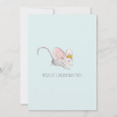 どんな年齢でも - かわいい子猫の花の誕生日招待状 招待状 (裏面)