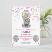 どんな年齢でも - ガムボール キャンディー スイート バースデー インビテーション (スタンド正面)