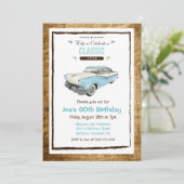 どんな年齢でも - クラシック カー ヴィンテージ 誕生日 招待状 (スタンド正面)