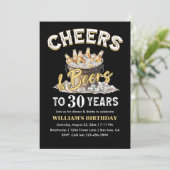 どんな年齢でも チェアーズ アンド ビアーズ サプライズ バースデー 招待状 (スタンド正面)