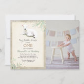 どんな年齢でも - リトルラムの写真付き誕生日パーティー招待状 招待状 (正面)