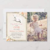 どんな年齢でも - リトルラム 誕生日 フォト 招待状 (正面)