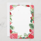 どんな年齢でも - 夏のスイカのフルーツウォーターカラー誕生日 招待状 (裏面)