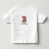 どんな年齢でも 水彩のトラクターの少年誕生日 トドラーTシャツ (裏面)