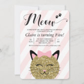 どんな年齢でも - 猫 子猫 ニャン 誕生日 招待状 (正面)