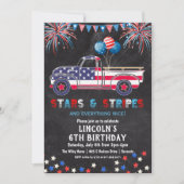 どんな年齢でも - 4th of July 誕生日パーティー招待 招待状 (正面)