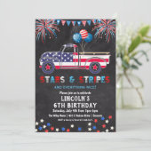 どんな年齢でも - 4th of July 誕生日パーティー招待 招待状 (スタンド正面)