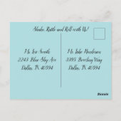 どんな年齢でもOK、1950年代レトロな誕生日パーティーの招待状 ポストカード (裏面)