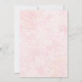 どんな年齢にもぴったりなピンクのグリッターコットンキャンディーの誕生日 招待状 (裏面)