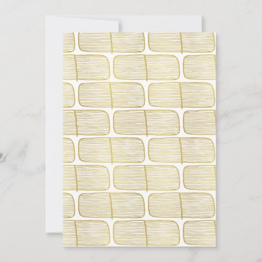 どんな年齢にも合うシンプルでエレガントなゴールドタイポグラフィーの誕生日 招待状 (裏面)