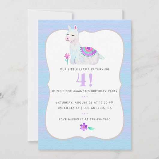 どんな年齢のリマの子供の誕生日パーティーの招待状 招待状 (正面)