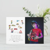 どんな年齢のリモコンRCカートモーター子供の誕生日 サンキューカード (スタンド正面)