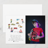 どんな年齢のリモコンRCカートモーター子供の誕生日 サンキューカード (正面/裏面)